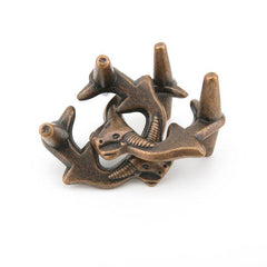 Cow Head Magic Puzzle Zinc Alloy Unlock Kongming Lock