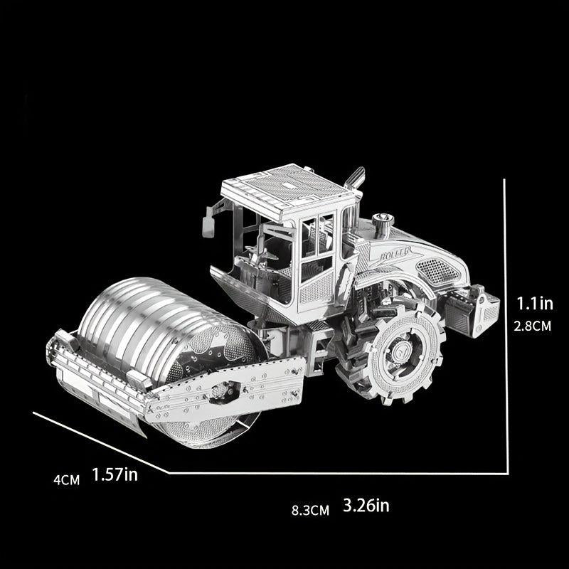 Road Roller 3D Metal Puzzle Building Blocks Kits DIY For Teens Hobbies Toys
