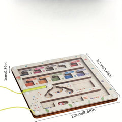 Montessori Magnetic Number Maze Wooden Magnet Puzzle Game Board