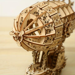 3D Wooden Puzzle Toy Flying Boat DIY Model Ornaments Christmas Decor