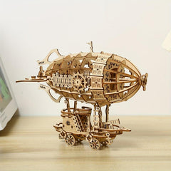 3D Wooden Puzzle Toy Flying Boat DIY Model Ornaments Christmas Decor