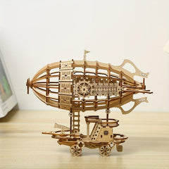 3D Wooden Puzzle Toy Flying Boat DIY Model Ornaments Christmas Decor