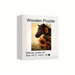 Wooden Puzzle Horse High Difficulty For Adults Unique Animal Shape