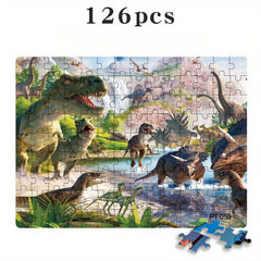 Thickened Paper Dinosaur Puzzle Set Halloween Christmas Thanksgiving