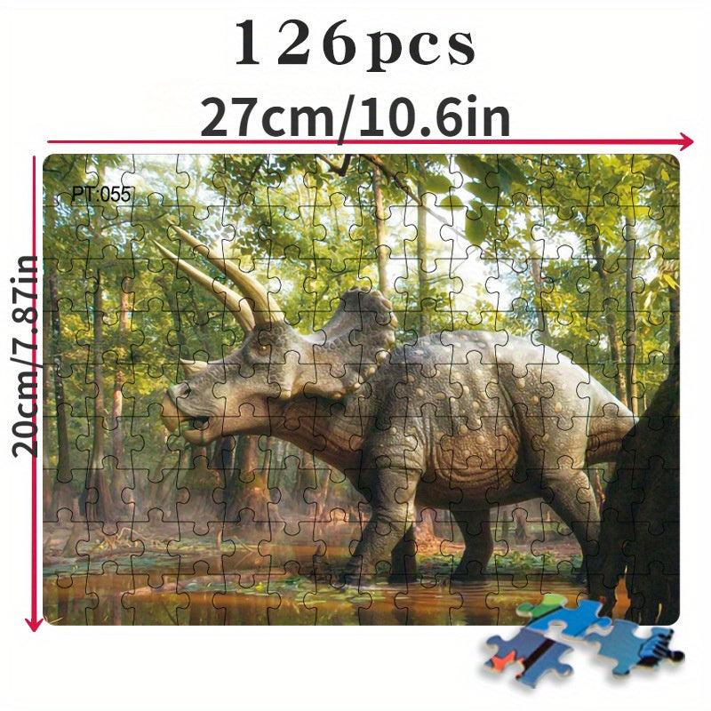 Thickened Paper Dinosaur Puzzle Set Halloween Christmas Thanksgiving