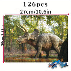Thickened Paper Dinosaur Puzzle Set Halloween Christmas Thanksgiving