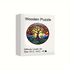 Wooden Puzzle Tree Of Life High Puzzle Unique Shapes Gift For Adults