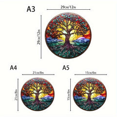 Wooden Puzzle Tree Of Life High Puzzle Unique Shapes Gift For Adults