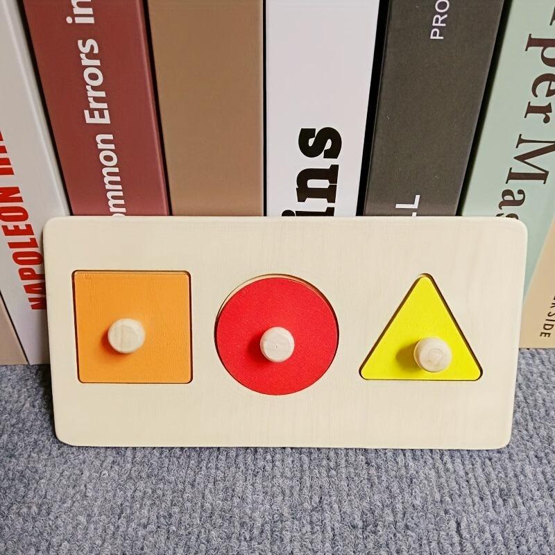 Wooden Peg Puzzle for Kids - Shape Matching & Recognition Montessori Toy