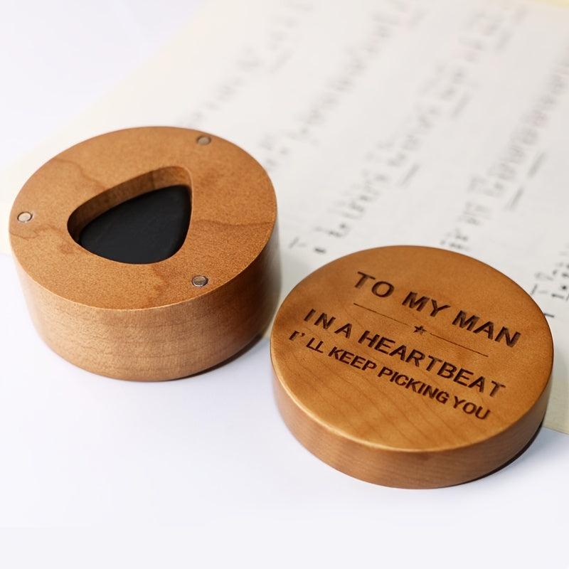 Ulumac Wooden Guitar Pick Box Storage Holder