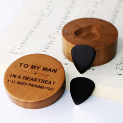 Ulumac Wooden Guitar Pick Box Storage Holder
