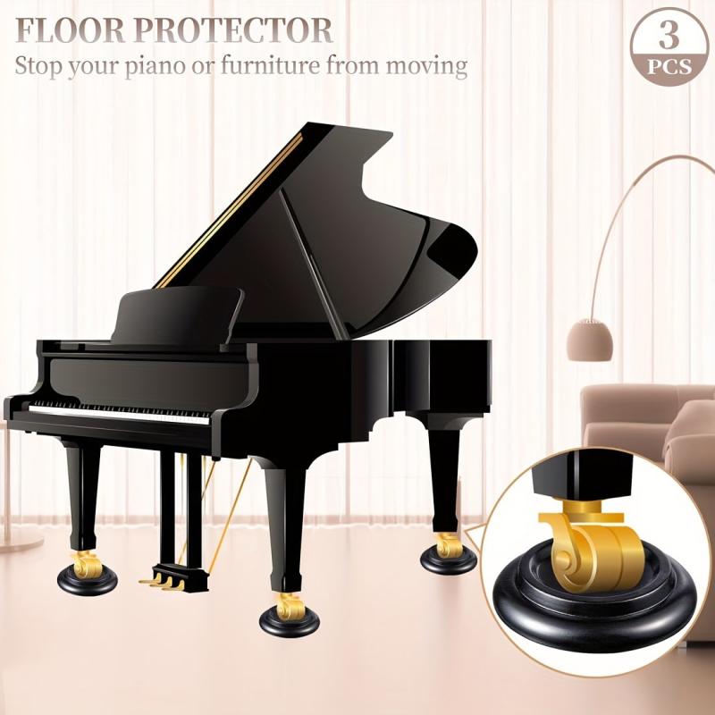 Wooden Grand Piano Caster Cups No Slip Leg Hardwood Pads For Grand Piano