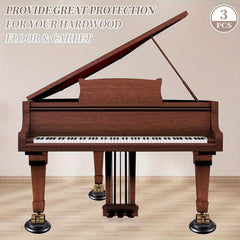 Wooden Grand Piano Caster Cups No Slip Leg Hardwood Pads For Grand Piano