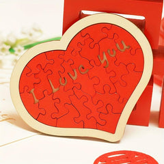 Love Wooden Puzzle Game Wedding DIY Room Living Decoration