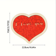 Love Wooden Puzzle Game Wedding DIY Room Living Decoration
