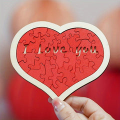 Love Wooden Puzzle Game Wedding DIY Room Living Decoration