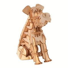 3D Wooden Puzzle Animal Assembly Kit Dog Model Ornament
