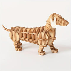 3D Wooden Puzzle Animal Assembly Kit Dog Model Ornament