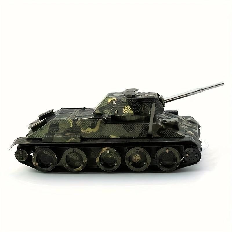 3D Metal Jigsaw Puzzle T34 Tank Model Educational Christmas Gift