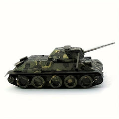 3D Metal Jigsaw Puzzle T34 Tank Model Educational Christmas Gift