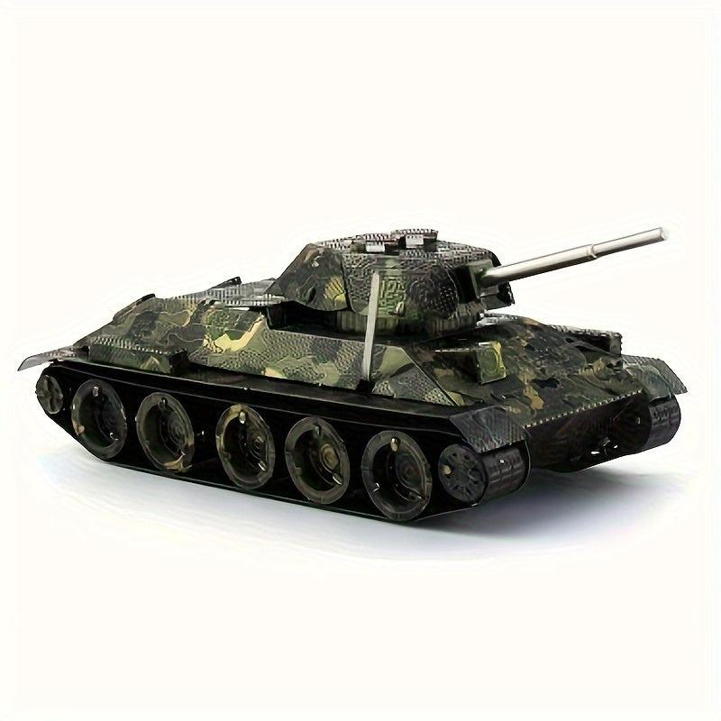 3D Metal Jigsaw Puzzle T34 Tank Model Educational Christmas Gift