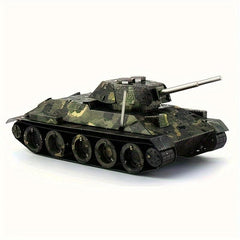 3D Metal Jigsaw Puzzle T34 Tank Model Educational Christmas Gift