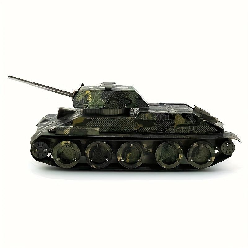 3D Metal Jigsaw Puzzle T34 Tank Model Educational Christmas Gift
