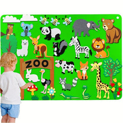 Farm Animals Felt Story Board Set 38Pcs Preschool Learning