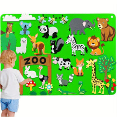 Farm Animals Felt Story Board Set 38Pcs Preschool Learning