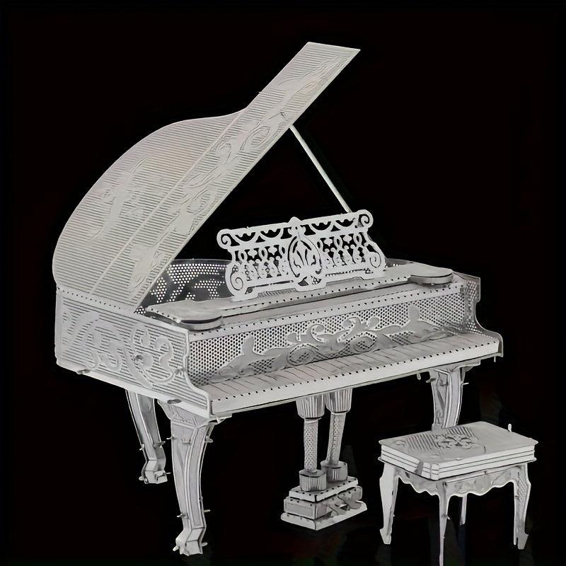 DIY Metal Toy Piano Model 3D Puzzle Musical Instrument Hand Model