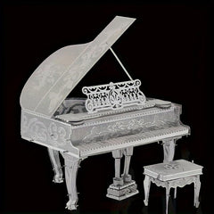 DIY Metal Toy Piano Model 3D Puzzle Musical Instrument Hand Model