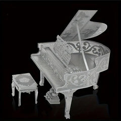 DIY Metal Toy Piano Model 3D Puzzle Musical Instrument Hand Model