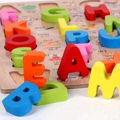 Wooden Alphabet Puzzle Matching Toy for Toddlers