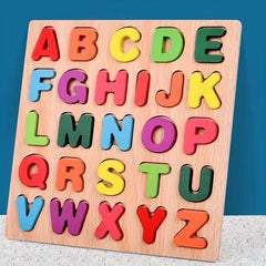 Wooden Alphabet Puzzle Matching Toy for Toddlers