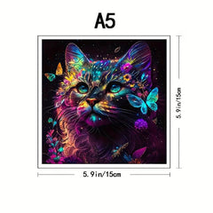 Colorful Cat & Butterfly Puzzle Magic Toy Irregular Shape Wooden Brain Teaser