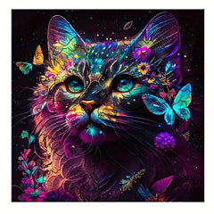 Colorful Cat & Butterfly Puzzle Magic Toy Irregular Shape Wooden Brain Teaser