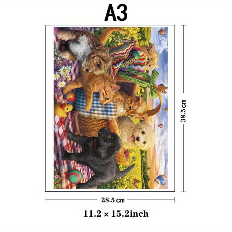 Animal Wooden Puzzles Dog And Cat Wooden Puzzle Unique Shape Advanced Puzzle