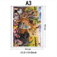 Animal Wooden Puzzles Dog And Cat Wooden Puzzle Unique Shape Advanced Puzzle