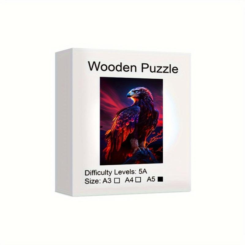 Eagle Wooden Animal Puzzle Toy Unique Jigsaw Puzzle Game For Adults and Kids