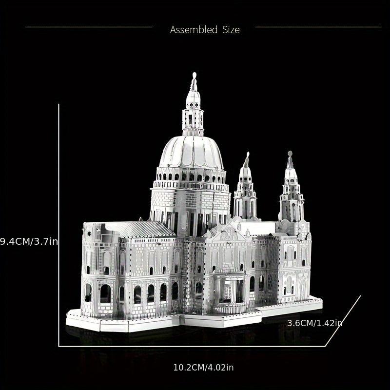 3D Metal Saint Paul's Cathedral Puzzle - Educational Toy & Desktop Decoration