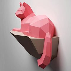 Cat Paper Model Art Home Decoration Hanging 3D DIY Toy
