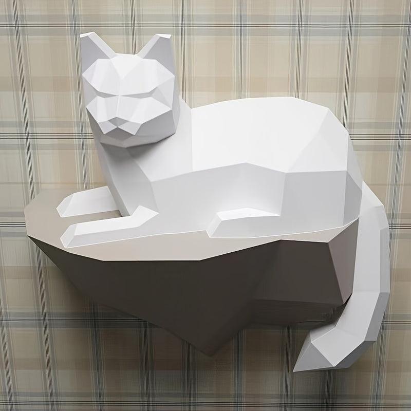 Cat Paper Model Art Home Decoration Hanging 3D DIY Toy