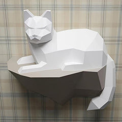 Cat Paper Model Art Home Decoration Hanging 3D DIY Toy