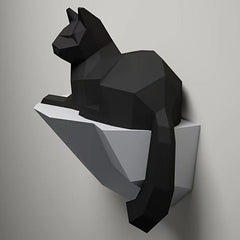 Cat Paper Model Art Home Decoration Hanging 3D DIY Toy