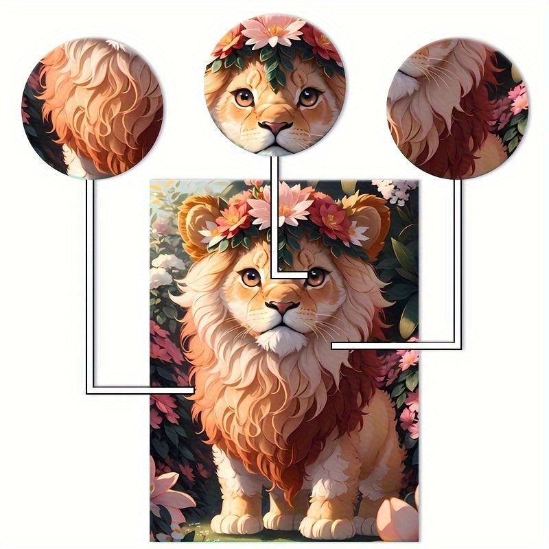 Colorful Lion Wooden Puzzle High Difficulty Toy for Adults