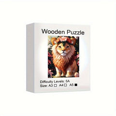 Colorful Lion Wooden Puzzle High Difficulty Toy for Adults