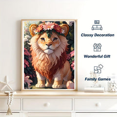 Colorful Lion Wooden Puzzle High Difficulty Toy for Adults