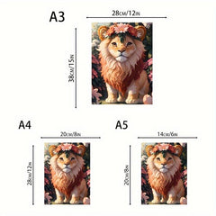 Colorful Lion Wooden Puzzle High Difficulty Toy for Adults