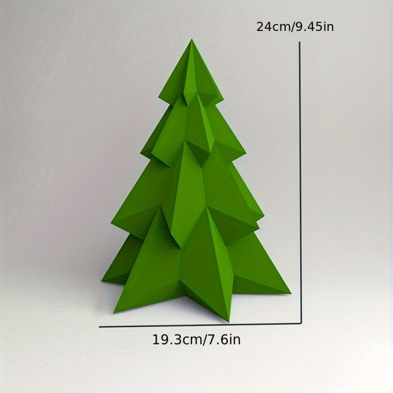 Tall Christmas Tree Paper Model DIY Home Floor Ornaments Decorations for Friends