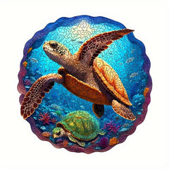 Sea Turtle Wooden Jigsaw Puzzle Animal Shape High Difficulty Toy